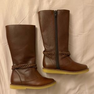 Elephantito tall chocolate brown boots size 10